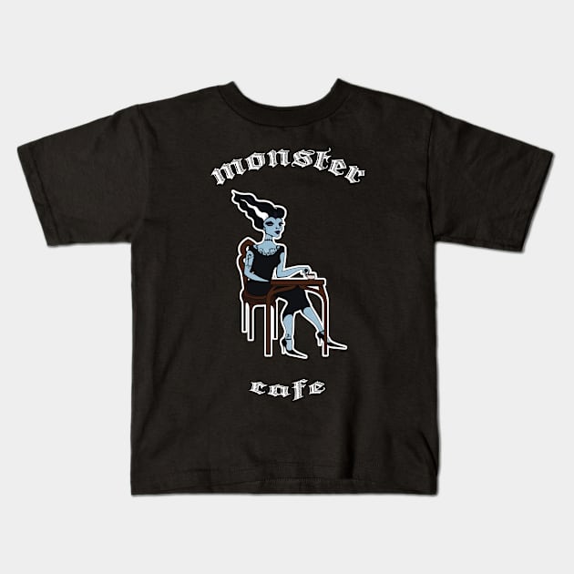 Monster Cafe Kids T-Shirt by RedrockitScott